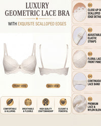 Pearl Scalloped Soft Cup Bra Plus Size