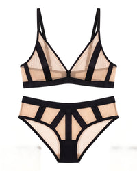Linsori Bare Geometric High-Waist Brief - White background view