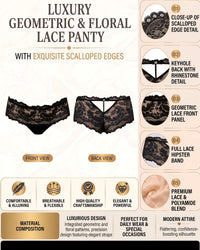 Linsori Noir Cutout Lace Brief Sefia -  Product detail view