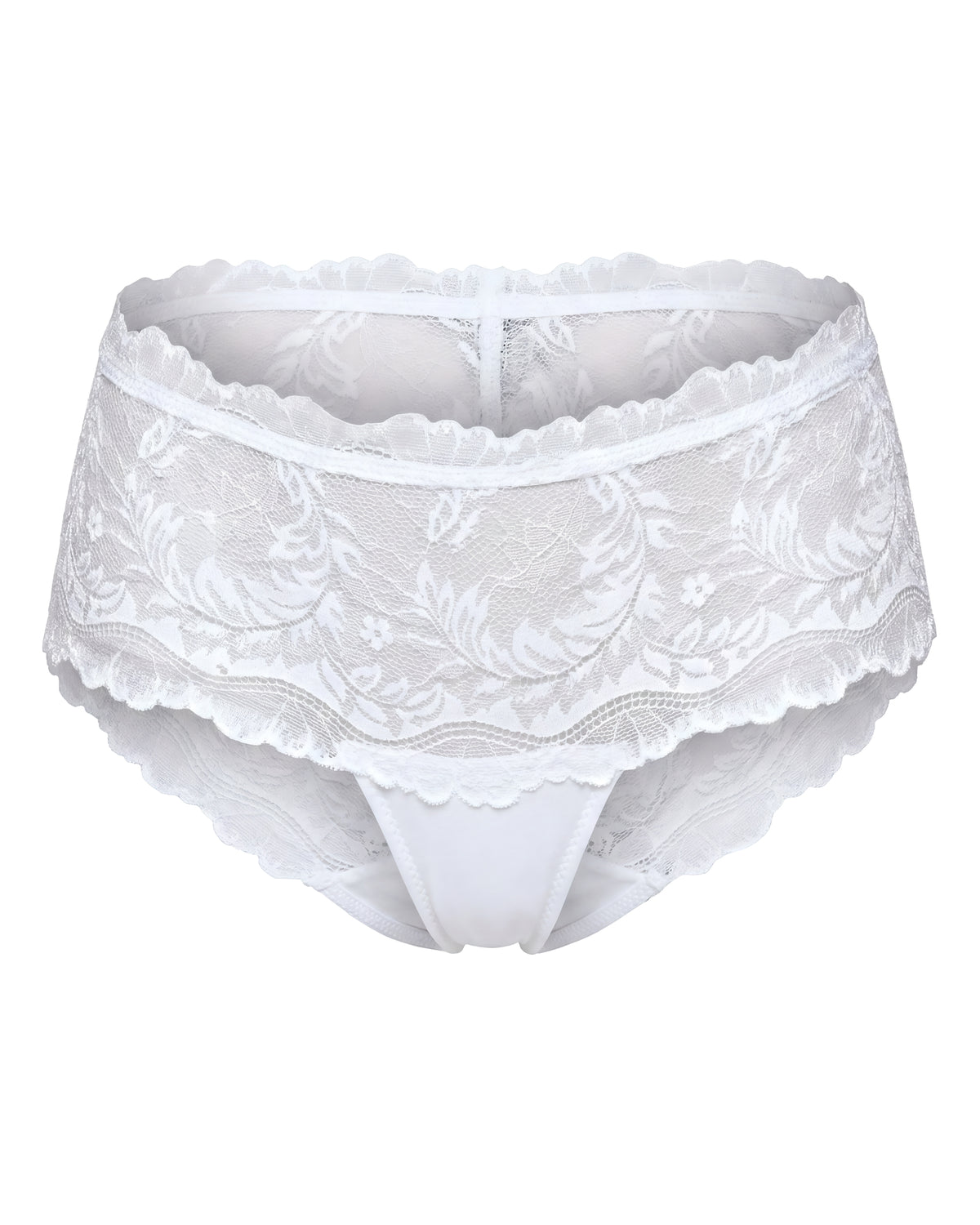 Linsori Pearl Cutout Lace Brief Sefia - White background view