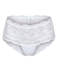 Linsori Pearl Cutout Lace Brief Sefia - White background view