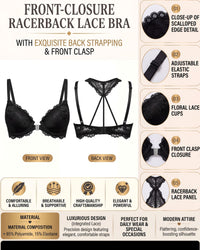 Linsori Noir Diamante Halter Push Up Plus Size -  Product detail view