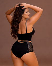 Linsori Midnight Lace Boxer Brief -  back view