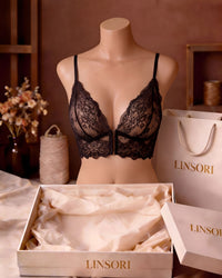 Linsori  Midnight Lace Half Corset - Mannequin View