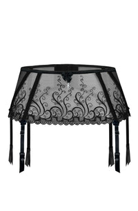 Linsori Pearl Embroidered Suspender Belt - detail view