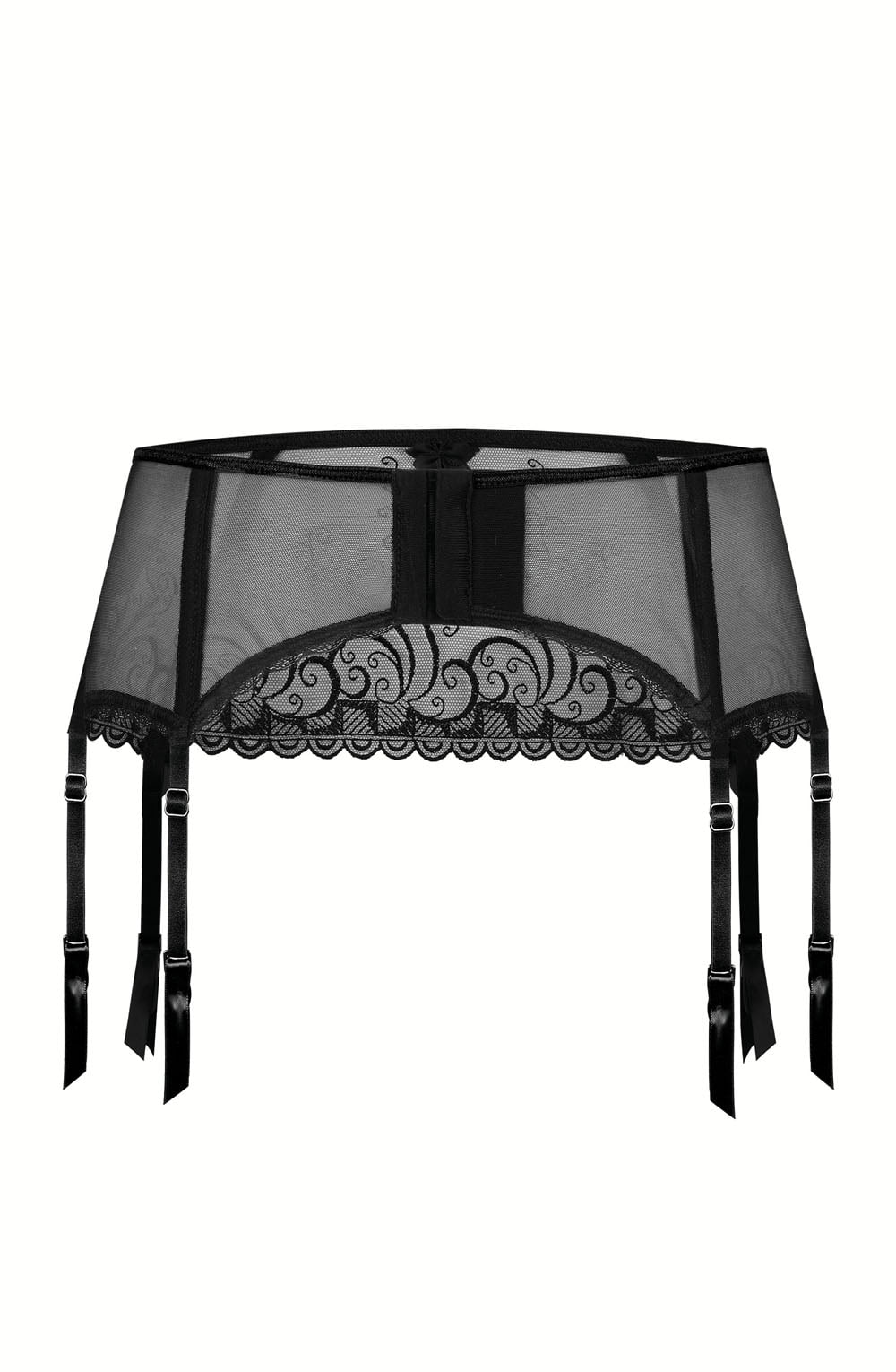 Linsori Pearl Embroidered Suspender Belt - back view