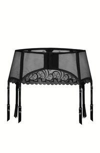 Linsori Pearl Embroidered Suspender Belt - back view