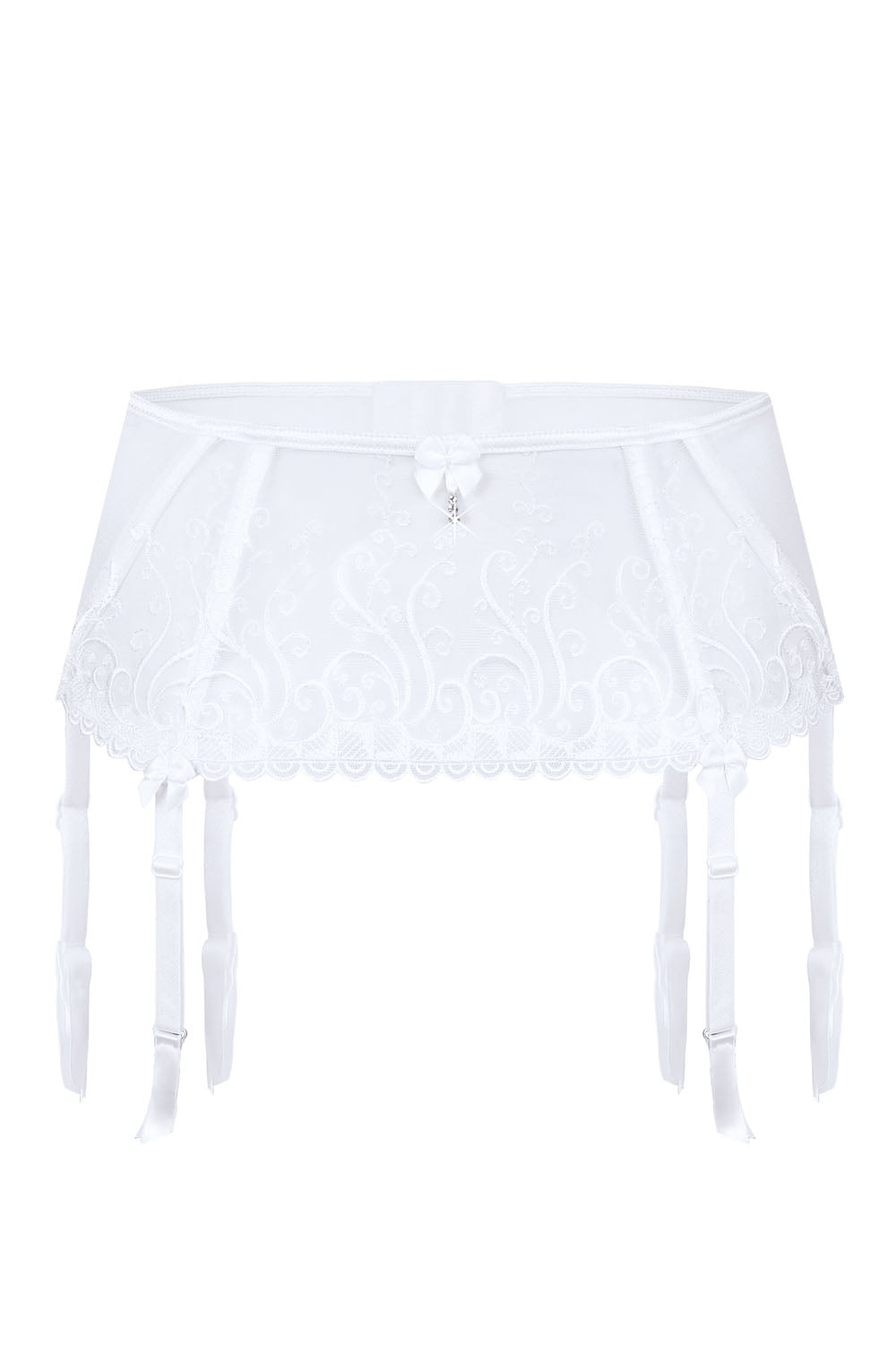 Linsori Pearl Embroidered Suspender Belt - back view