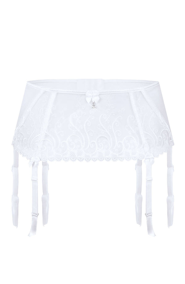 Linsori Pearl Embroidered Suspender Belt - back view