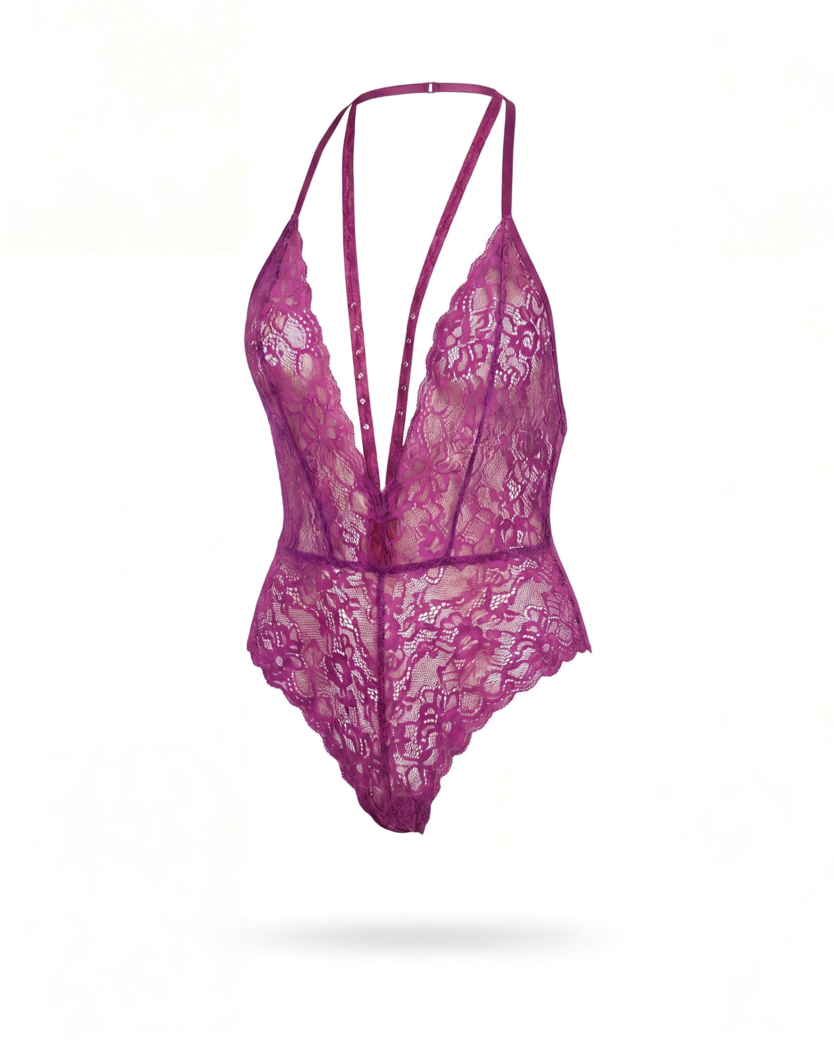 Linsori Amethyst Diamante Crossover Teddy - White background view