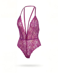 Linsori Amethyst Diamante Crossover Teddy - White background view