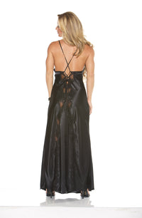 Linsori Midnight Lace Trailing Gown - detail view