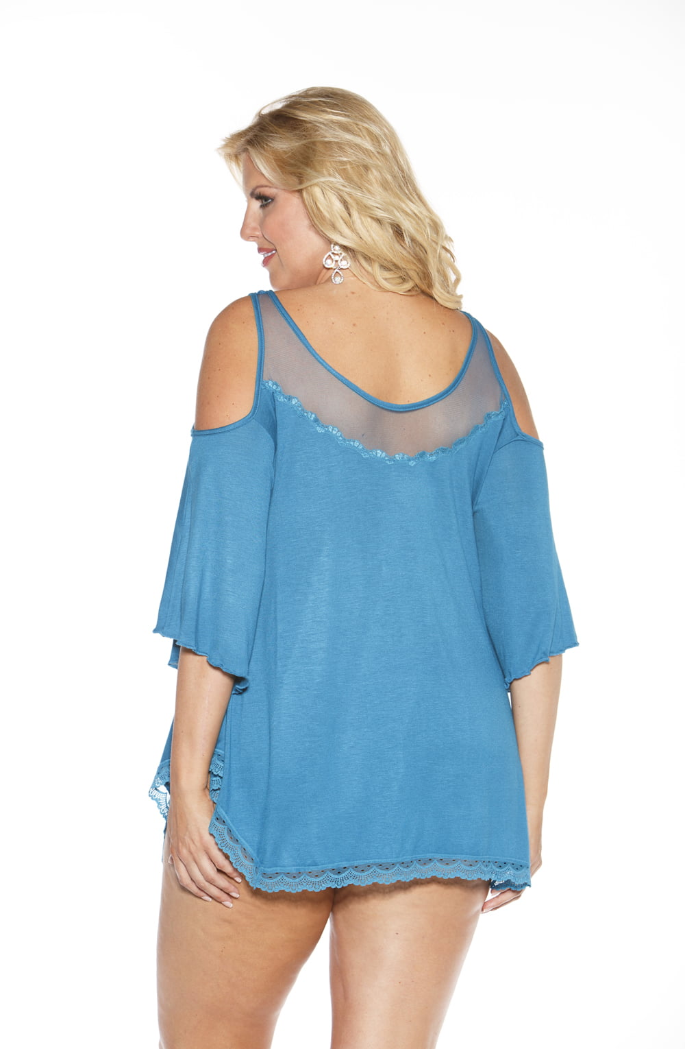 Linsori Sapphire Jersey Sleepshirt - detail view