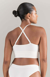 Linsori Sand Seamless TENCEL™ Bralette - styled view