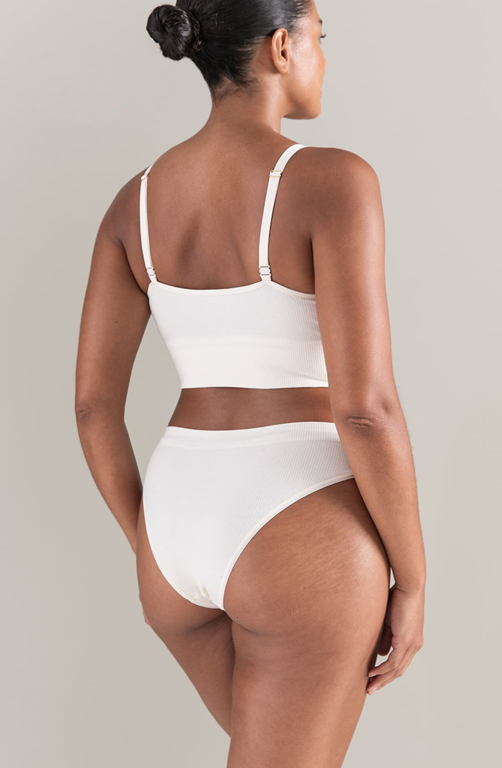 Linsori Sand TENCEL™ High Leg Brief - front view