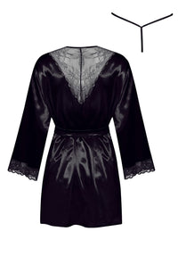 Linsori Sherie Noir Delicate Peignoir - side view