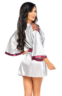 Linsori Silver Moonlit Peignoir Robe - side view