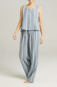 Linsori Ivory Organic Cotton Lounge Trouser - back view