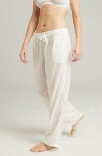 Linsori Ivory Organic Cotton Lounge Trouser - back view