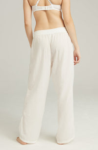 Linsori Ivory Organic Cotton Lounge Trouser - side view