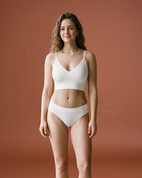 Linsori Sand Seamless TENCEL™ Bralette - Front view 