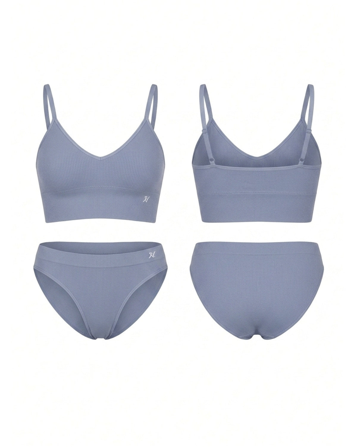 Linsori Storm Grey Sand Seamless TENCEL™ Bralette - White background view