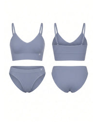 Linsori Storm Grey Sand Seamless TENCEL™ Bralette - White background view