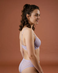 Linsori Noir Leopard Lace Lined Balconette Bra -  Right view
