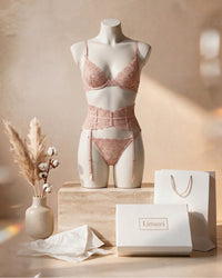 Linsori Rosalind Dusty Rose Embroidered Set - Mannequin View
