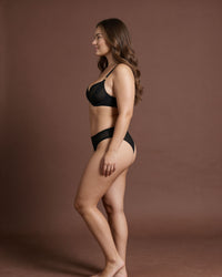 Linsori Deco Noir Lift Balcony Bra -  Left view
