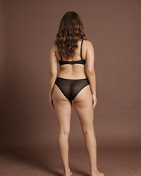 Linsori Deco Noir Lift Balcony Bra -  back view
