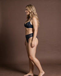 Linsori Art Deco Indigo Balcony Bra -  Left view