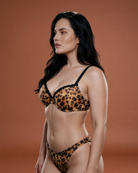 Linsori Soft Cotton Lace-Trim Demi Set -  Left view