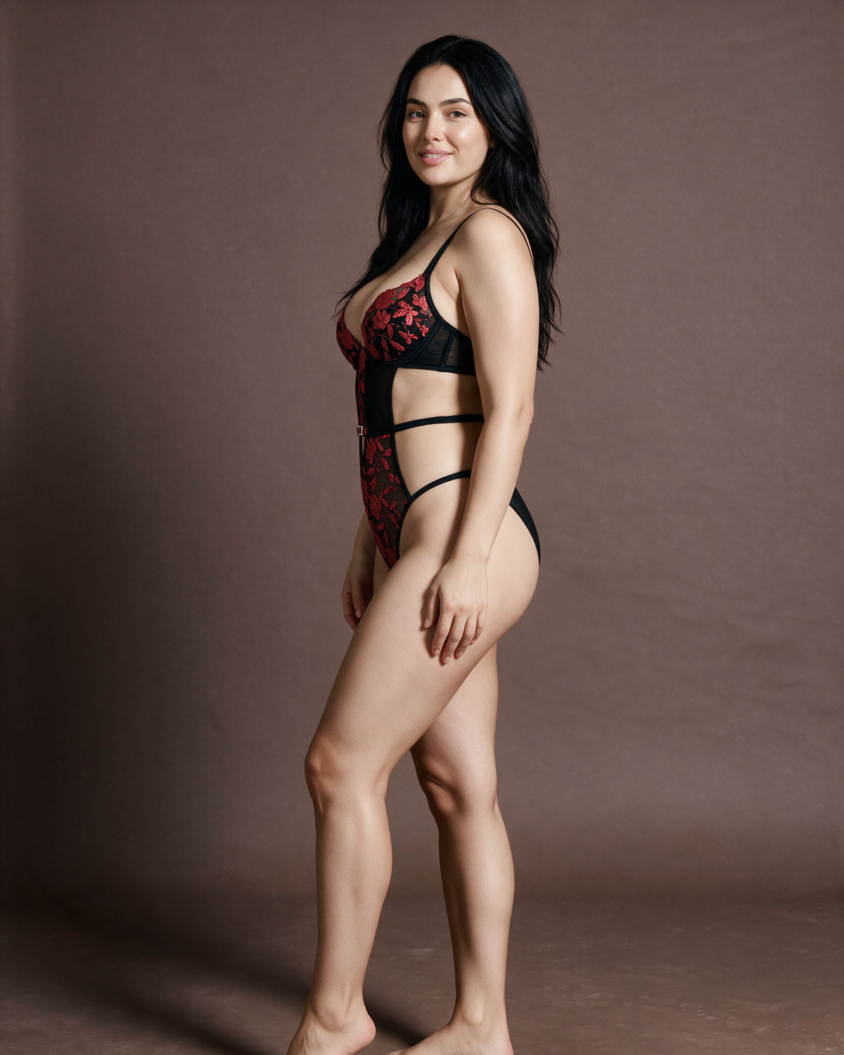 Linsori Scarlet Embroidered Teddy - view 3