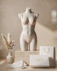 Linsori Blush Deco Lace Balcony Bra - Mannequin View