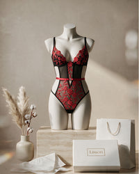 Linsori Scarlet Embroidered Teddy - view 6