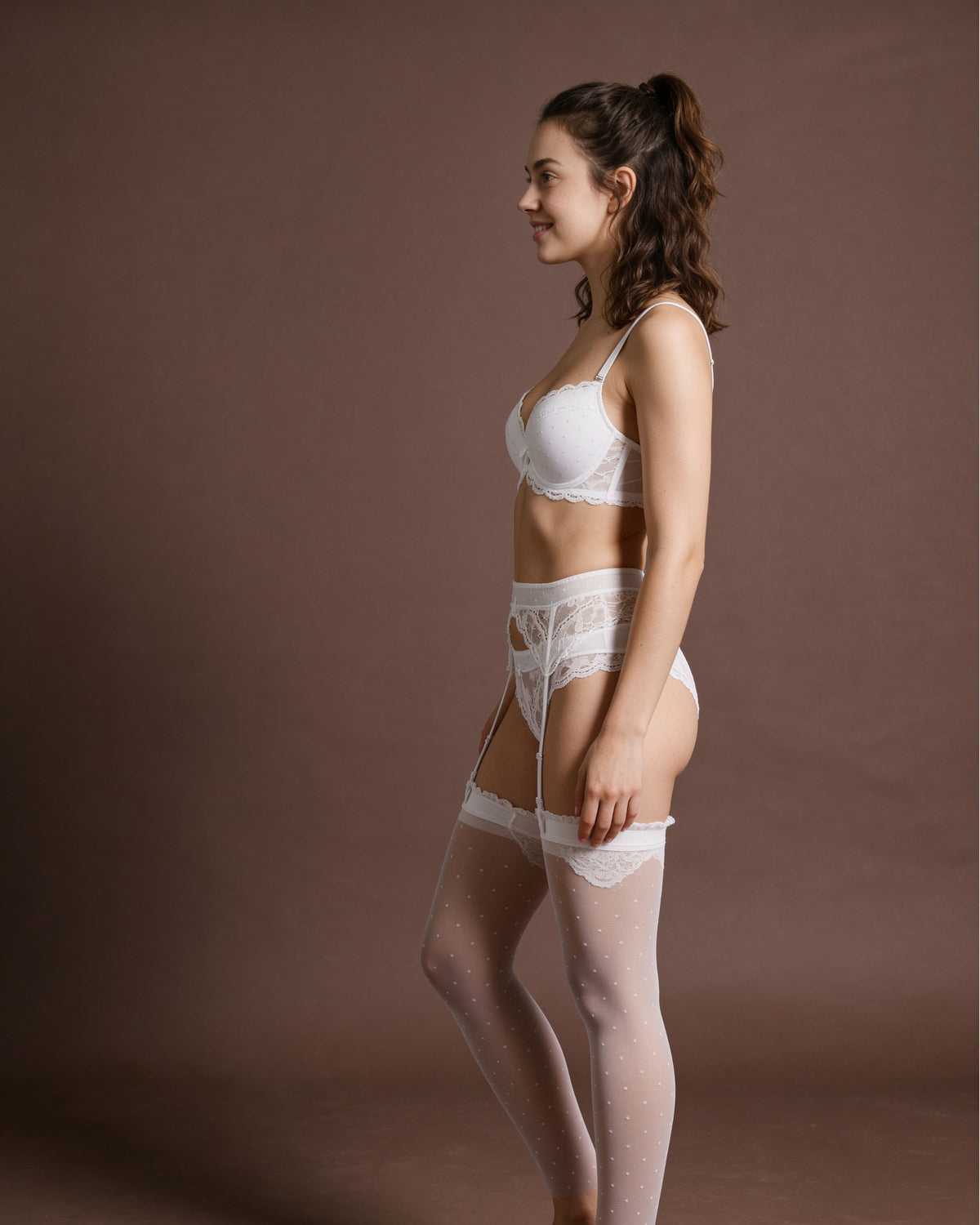 Linsori Pearl Polka Dot Push Up Piece -  Left view