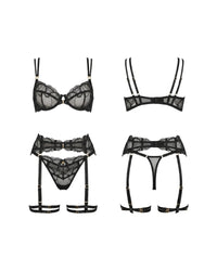 Linsori Vivienne Embroidered Intimates Set - White background view