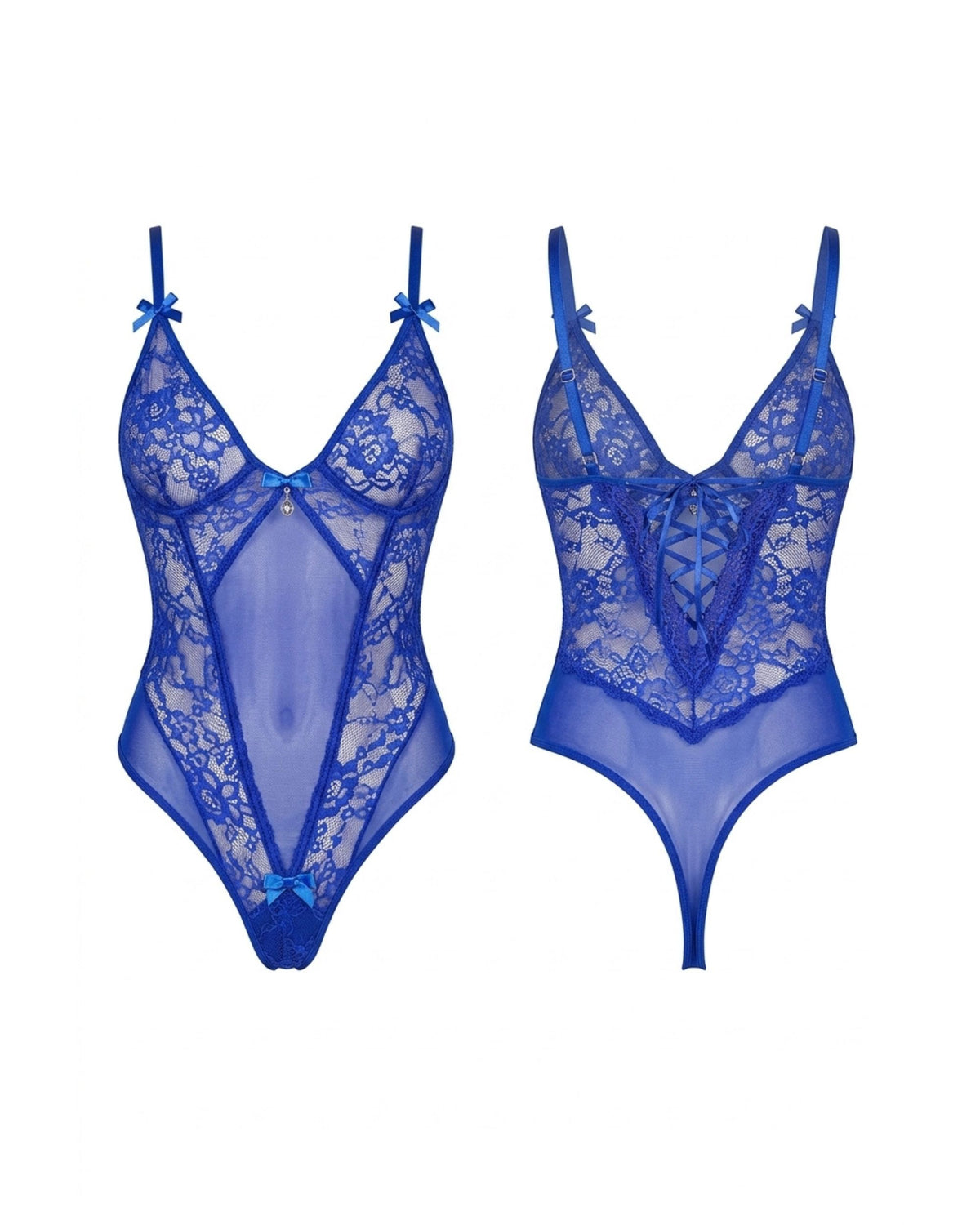 Linsori Sapphire Lace Affair Body Plus Size - White background view