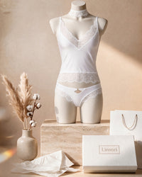 Linsori Blanc Eyelash Lace Shirt - Mannequin View