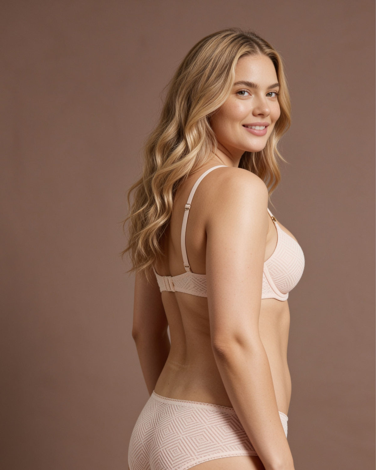 Linsori Blush Deco Lace Balcony Bra -  Right view
