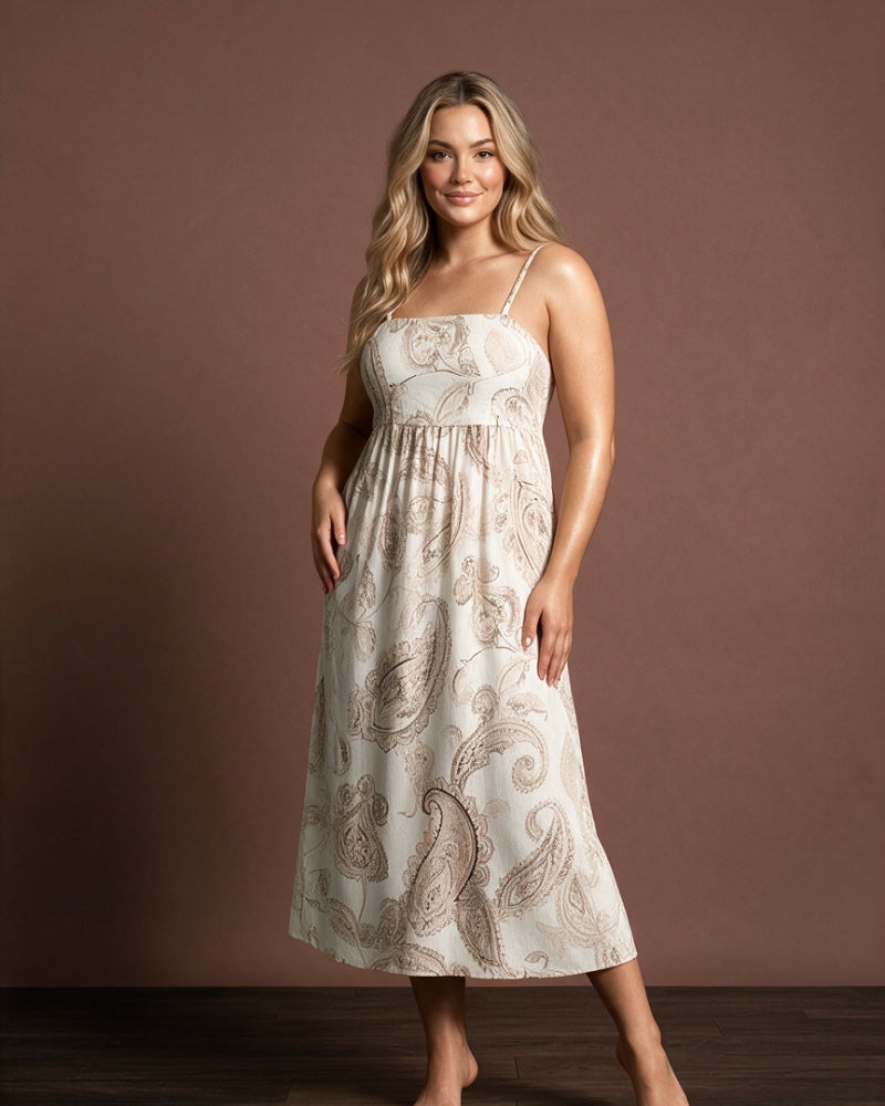Linsori Selene Long Woven Slip Dress - Lifestyle view