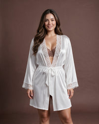 Linsori Pearl Sherie Delicate Peignoir Loungewear - Lifestyle view