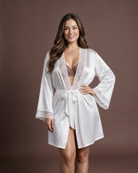 Linsori Pearl Sherie Delicate Peignoir Loungewear -  Styled view