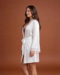 Linsori Pearl Sherie Delicate Peignoir Loungewear -  Left view