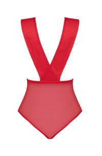 Linsori Scarlet Lace Veronica Teddy - front view