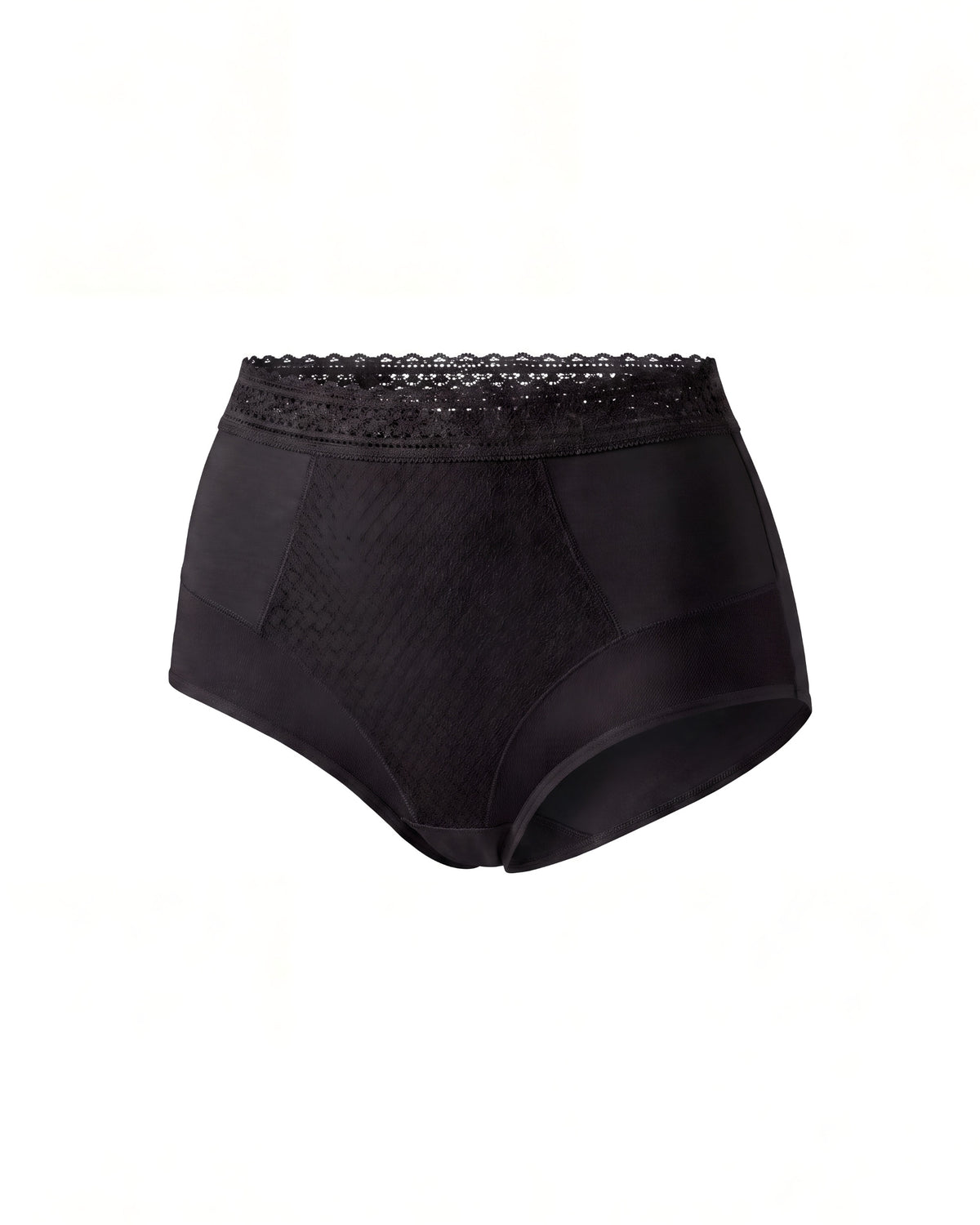 linsori - Noir Cotton Floral Lace Brief - white background 