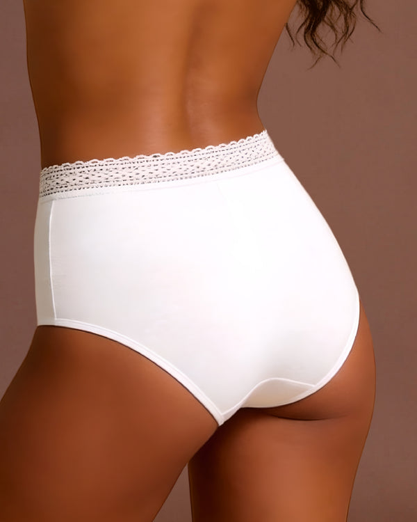 linsori -  Pearl Cotton Floral Lace Brief - back view