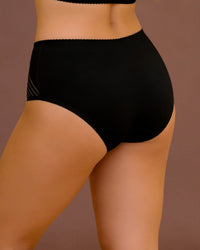 linsori - Noir Stripe Cotton Brief - back view