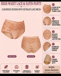 Linsori Bare Floral Lace Briefs Piece -  Product detail view
